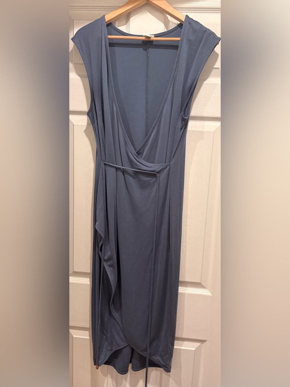 a new day Slate Blue Midi Wrap Dress